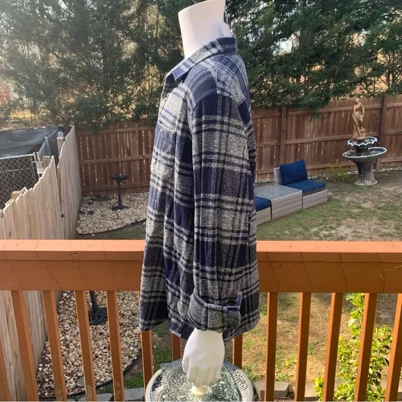 Flag & Anthem Northway LS Single Pocket Flannel Shirt | XL | Navy/Grey NEW!! - Picture 8 of 13